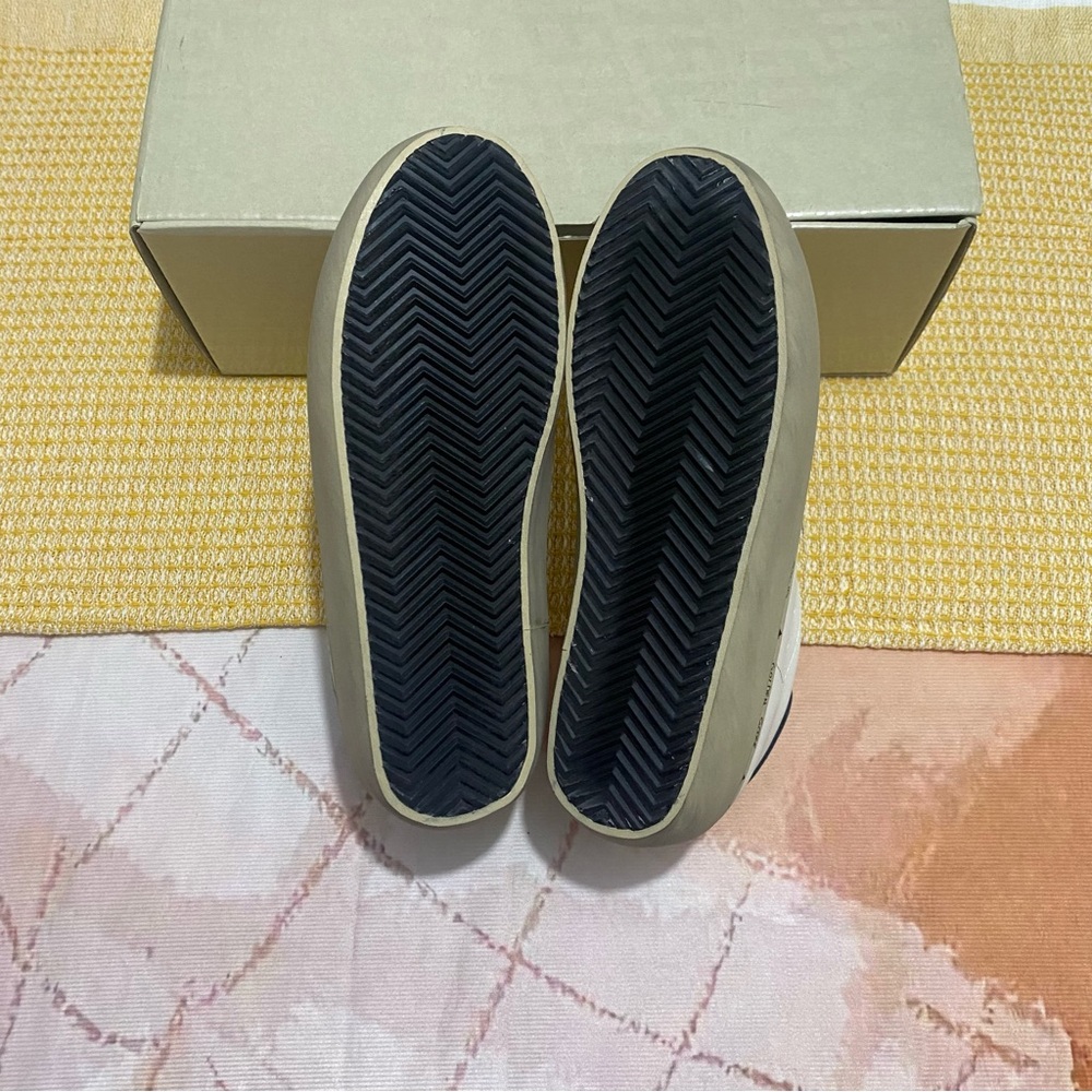 Golden Goose Style White Sneakers with Pink Glitter Star - Picture 6 of 6